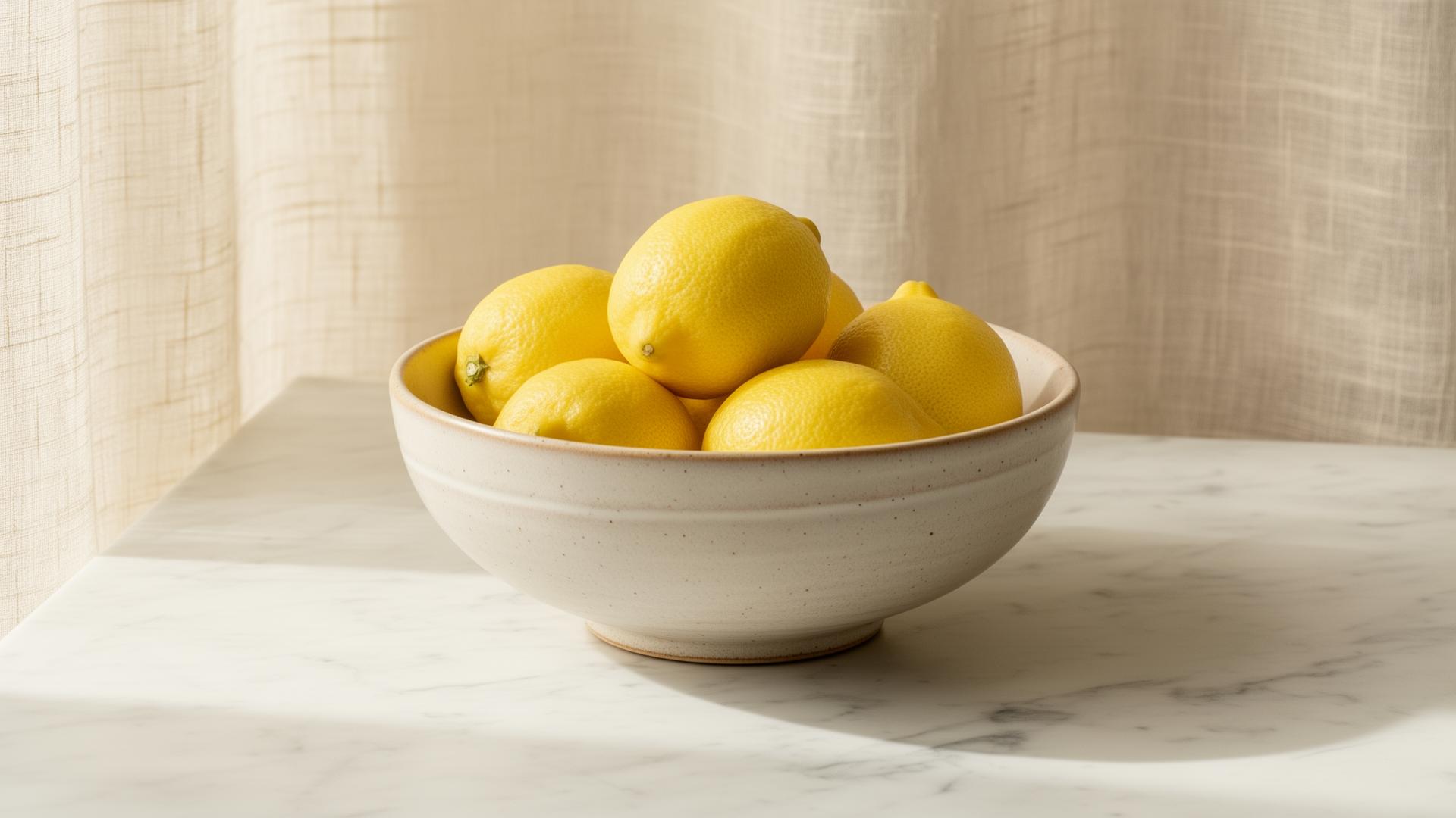 Elegant still life with lemons